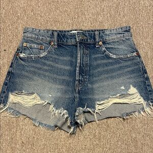 Zara Denim Distressed Women Shorts size 6